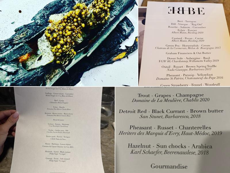 EBBE Menu