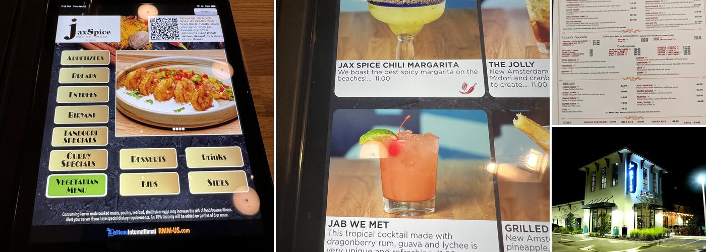 JaxSpice Menu