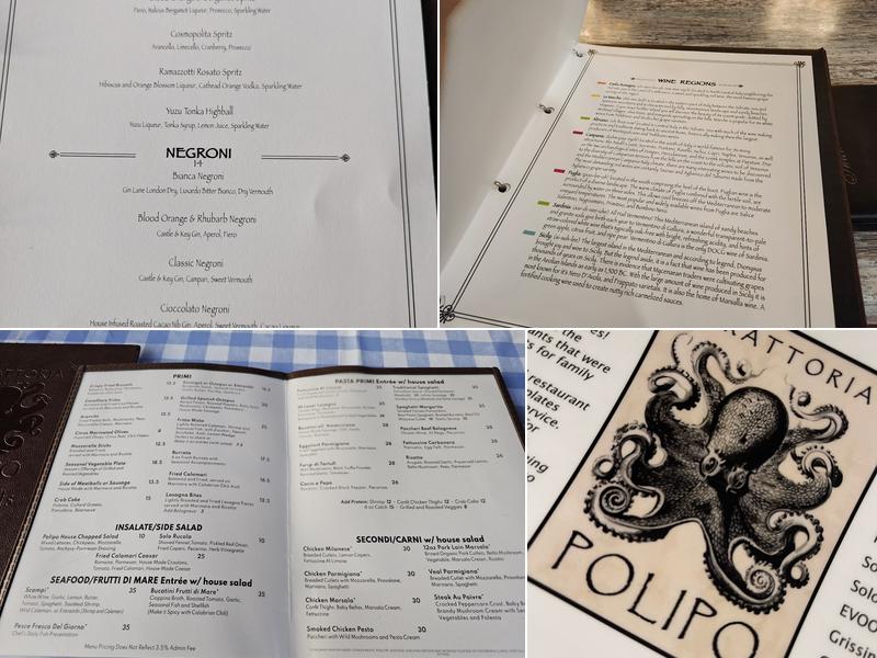 Trattoria Polipo Menu