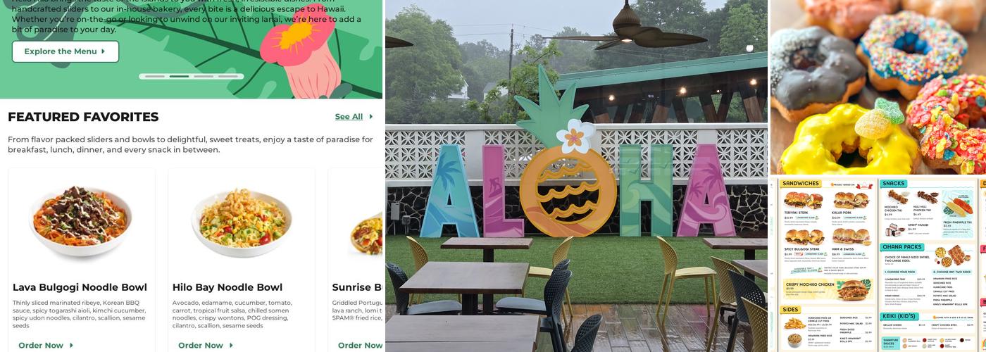 Hello Hilo Menu