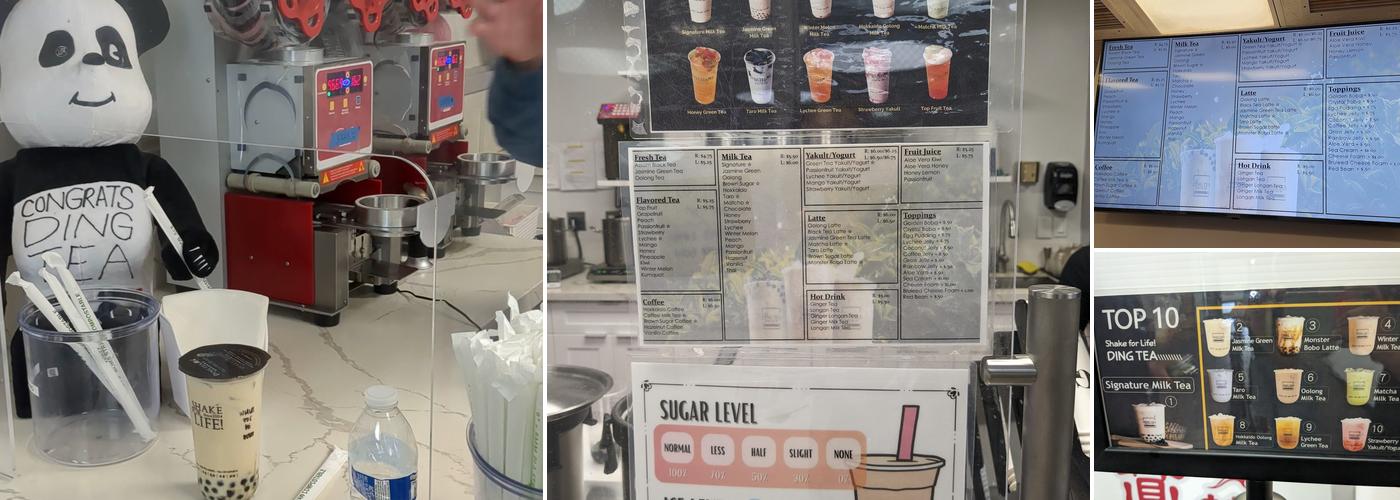 Ding Tea Menu