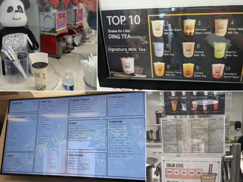 Ding Tea Menu