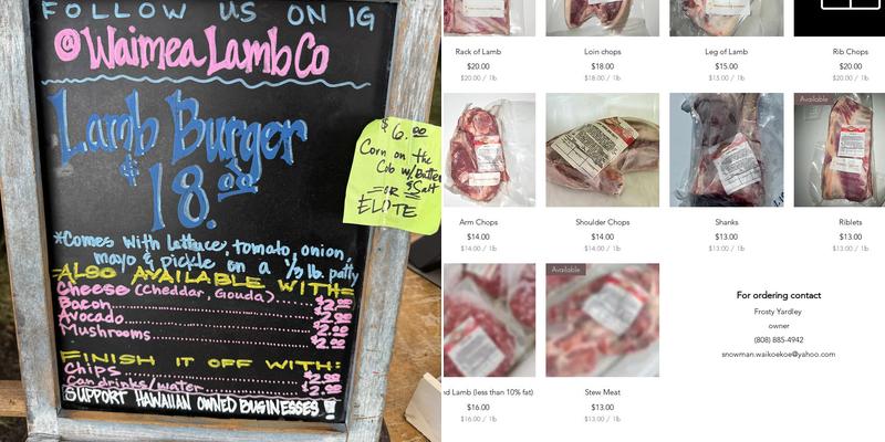 Waimea Lamb Company Menu