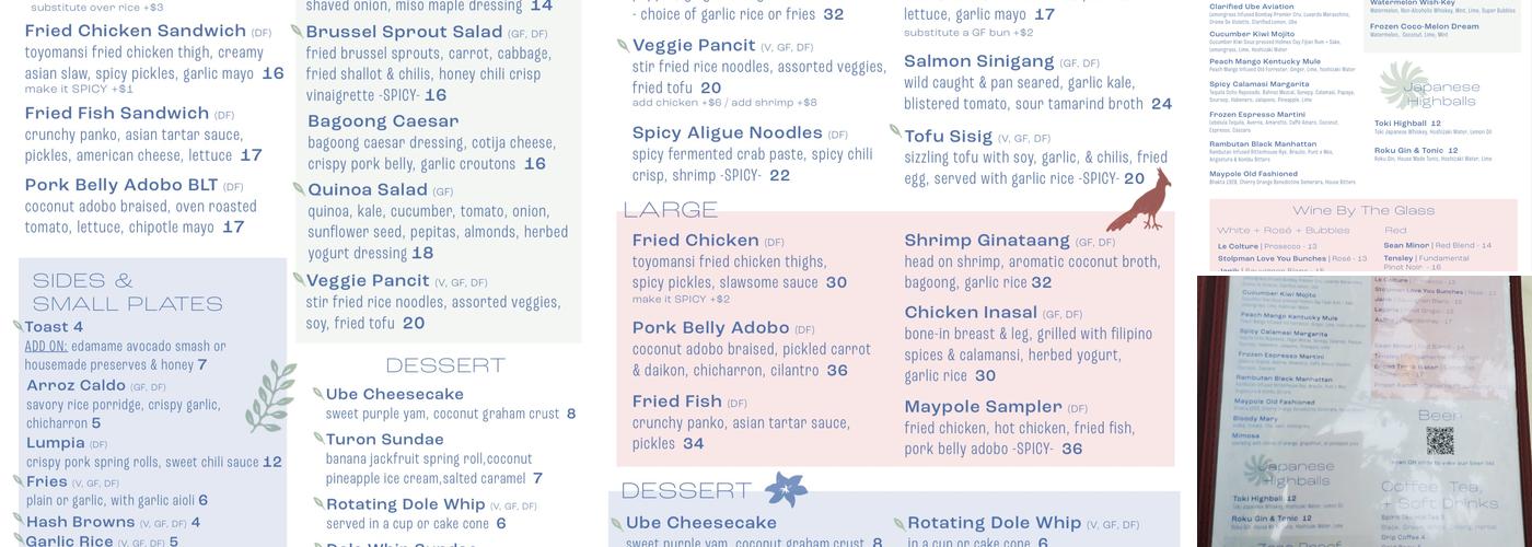 Maypole Menu