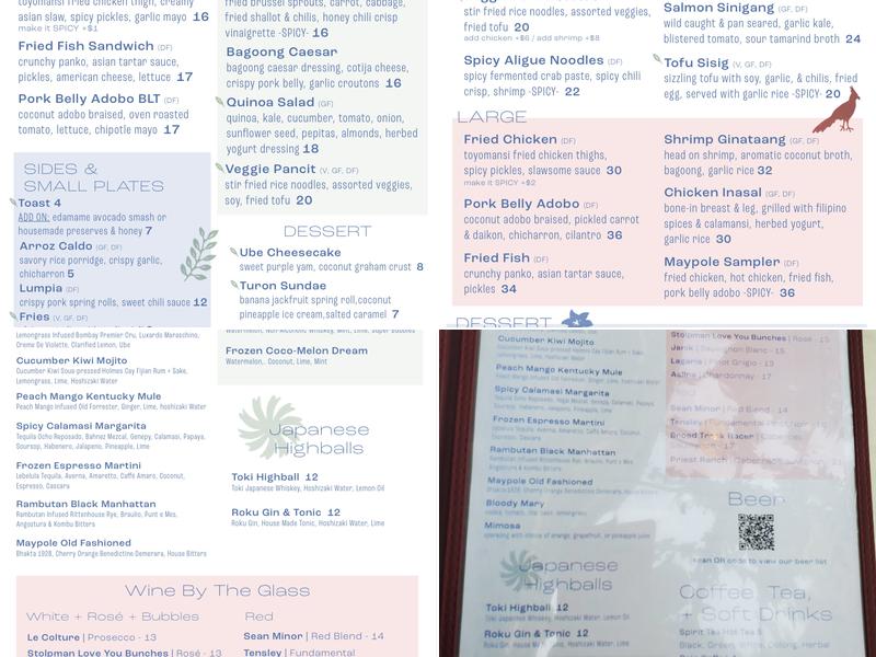 Maypole Menu