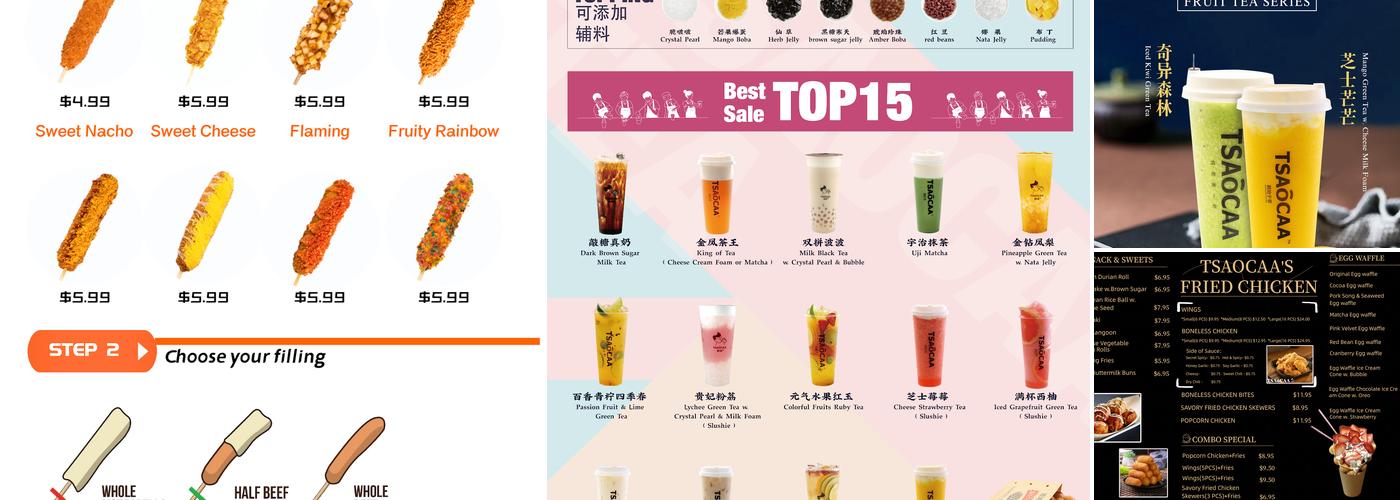 Tsaocaa Bubble Tea & Fried Chicken Menu