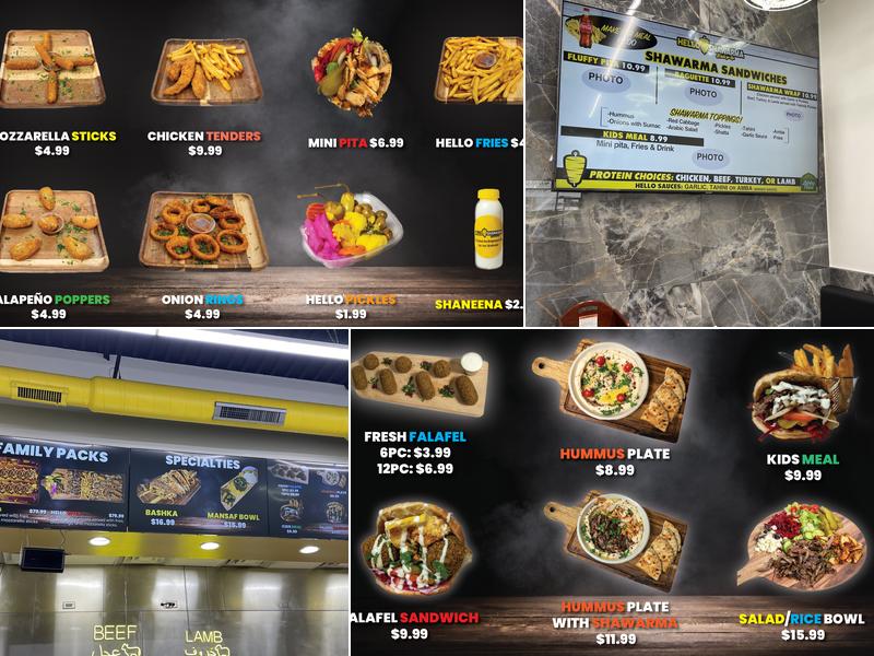 Hello Shawarma Menu