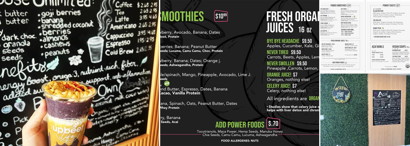 The Upbeet Life Menu