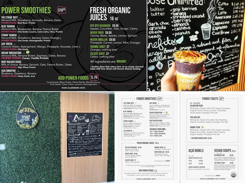 The Upbeet Life Menu