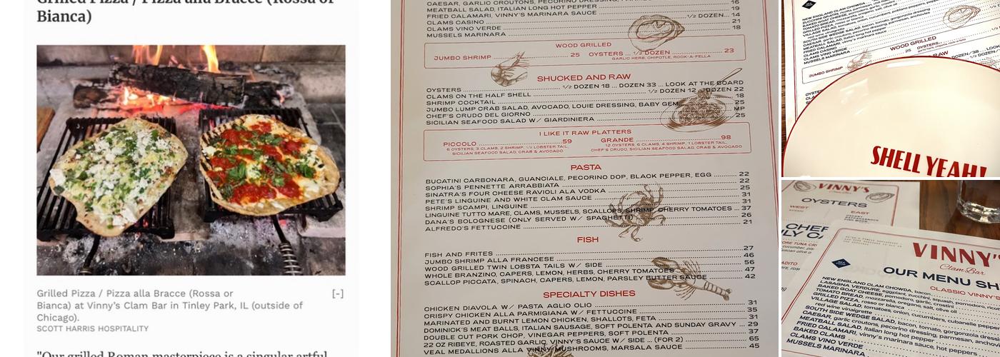 Vinny's Clam Bar Menu