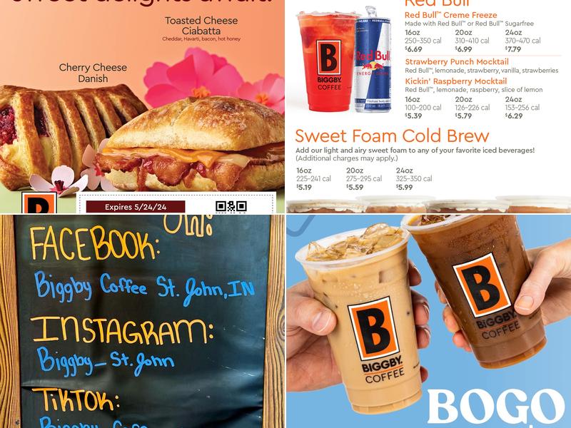 Biggby Coffee St. John Menu