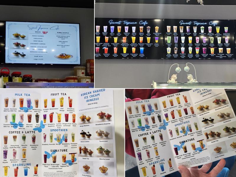 Sweet Tapioca Cafe Menu