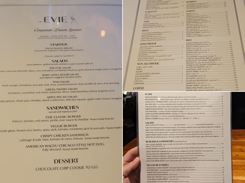 The Evie Menu