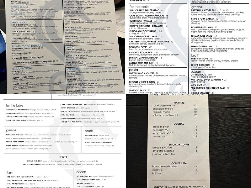 Salt at Geist Menu