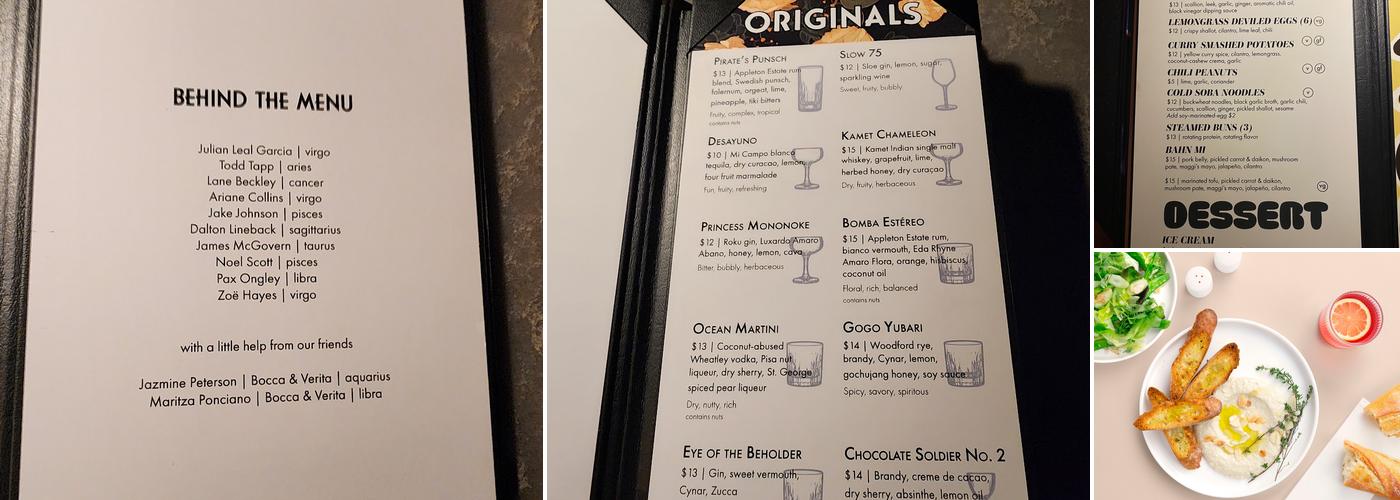 Nowhere Special Menu