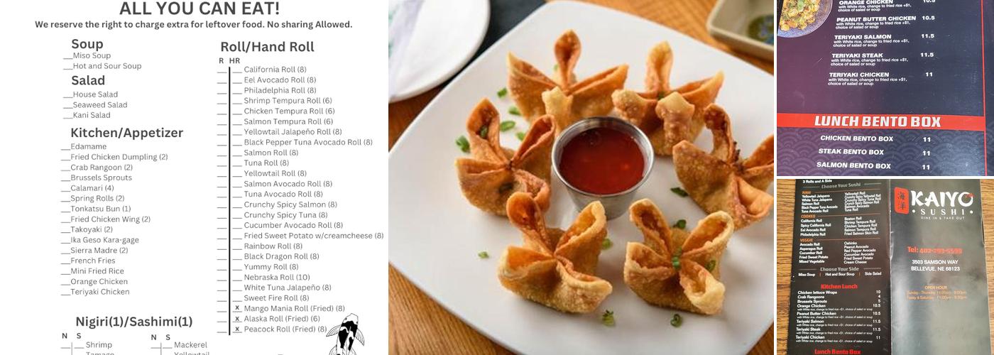 Kaiyo Sushi Menu