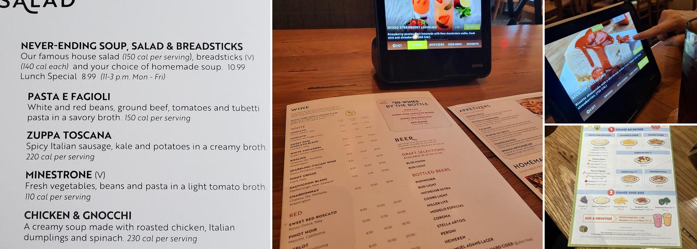 Olive Garden Italian Restaurant Menu