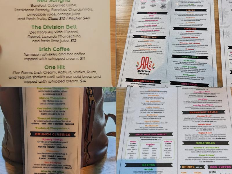AR’S Breakfast & Brunch Menu