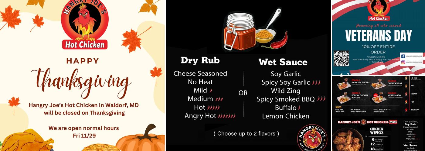 Hangry Joe's Hot Chicken & Wings Menu