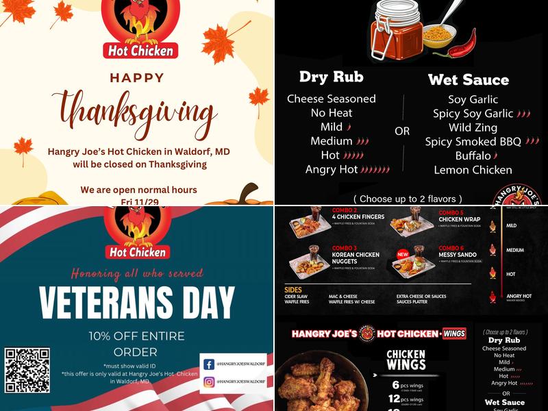 Hangry Joe's Hot Chicken & Wings Menu