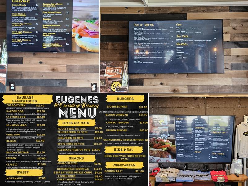 Eugene's Sausage & Fries @ The Ice House Brewery Menu