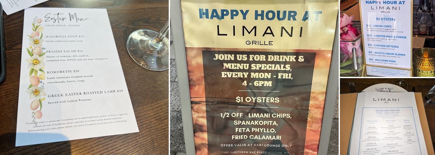 Limani Grille Seaport Menu