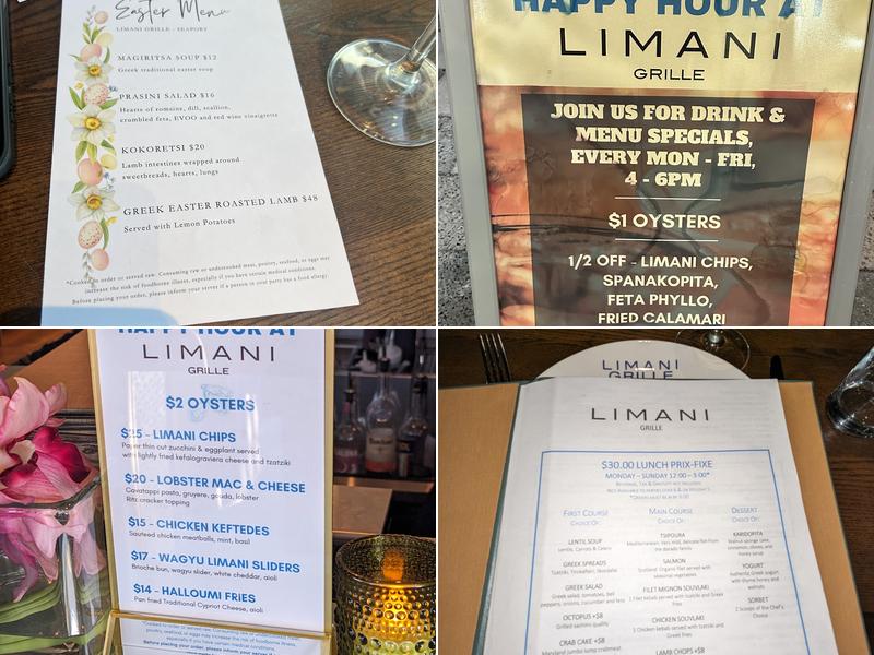 Limani Grille Seaport Menu
