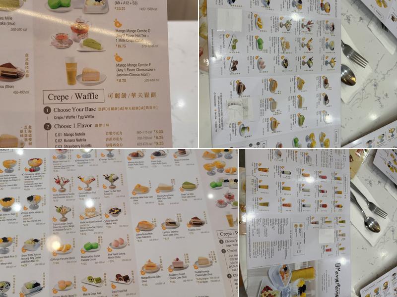 Mango Mango Dessert Menu