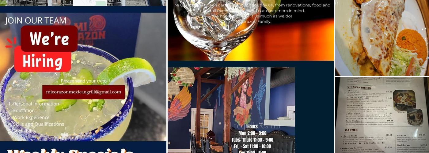 Mi Corazon Mexican Grill Menu