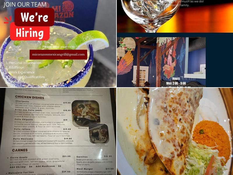 Mi Corazon Mexican Grill Menu