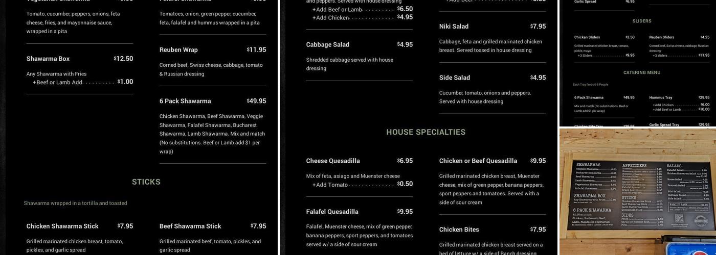 Bucharest Grill Menu