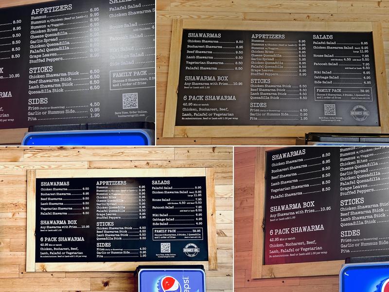 Bucharest Grill Menu