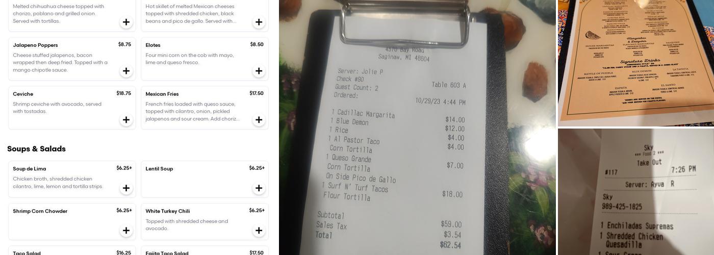 Rio Luna Tacos & Tequila Menu