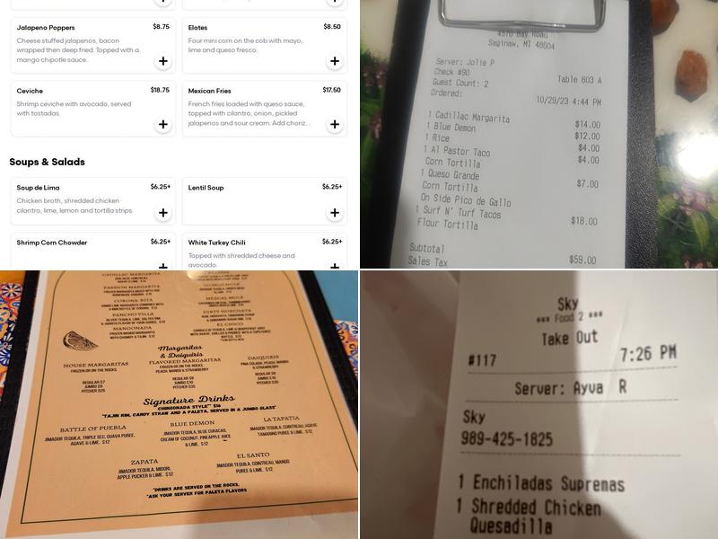 Rio Luna Tacos & Tequila Menu