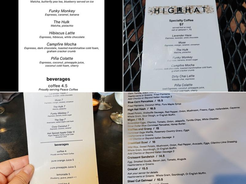 The High Hat Menu