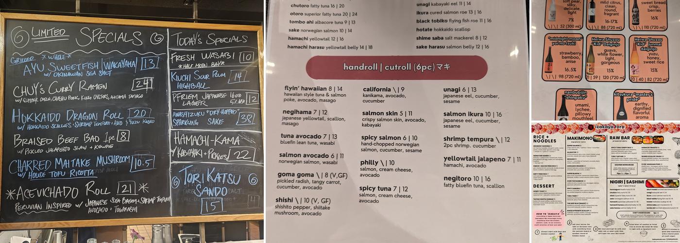 Izakaya Tora Menu