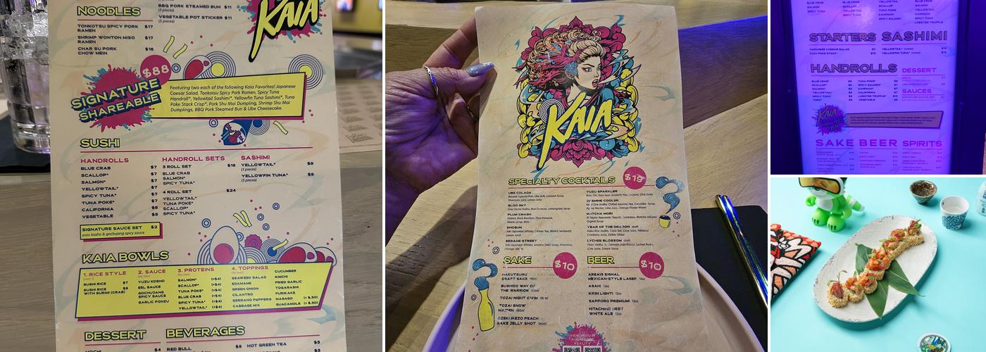 Kaia Handroll Menu