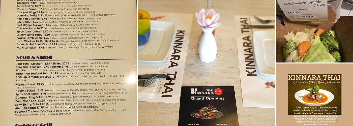 Kinnara Thai Posh Menu