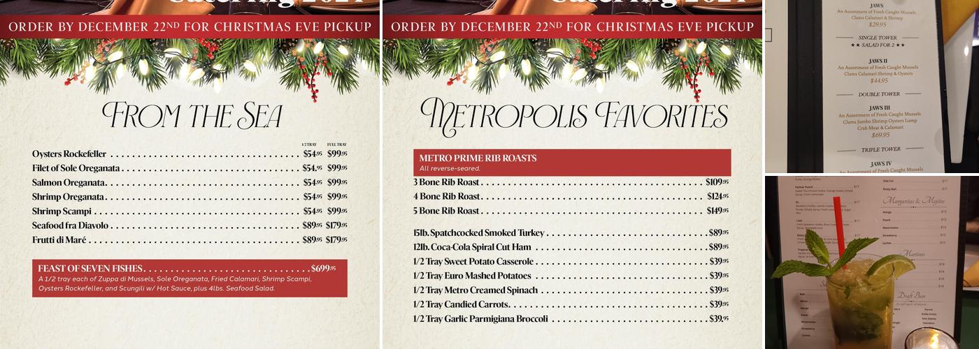 Metropolis Steak & Seafood Menu