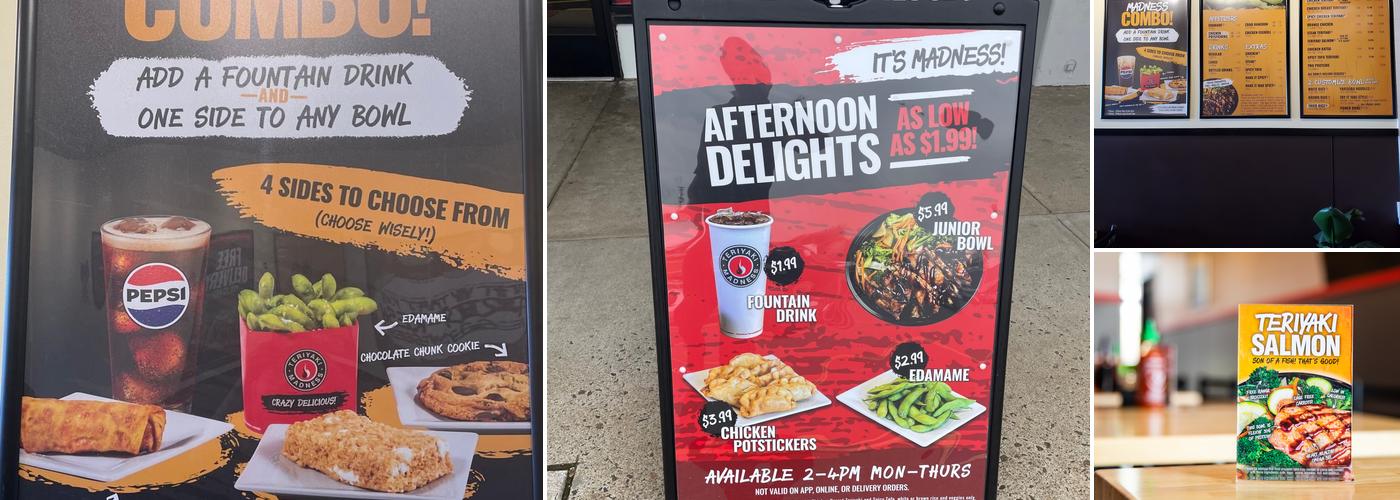 Teriyaki Madness Menu
