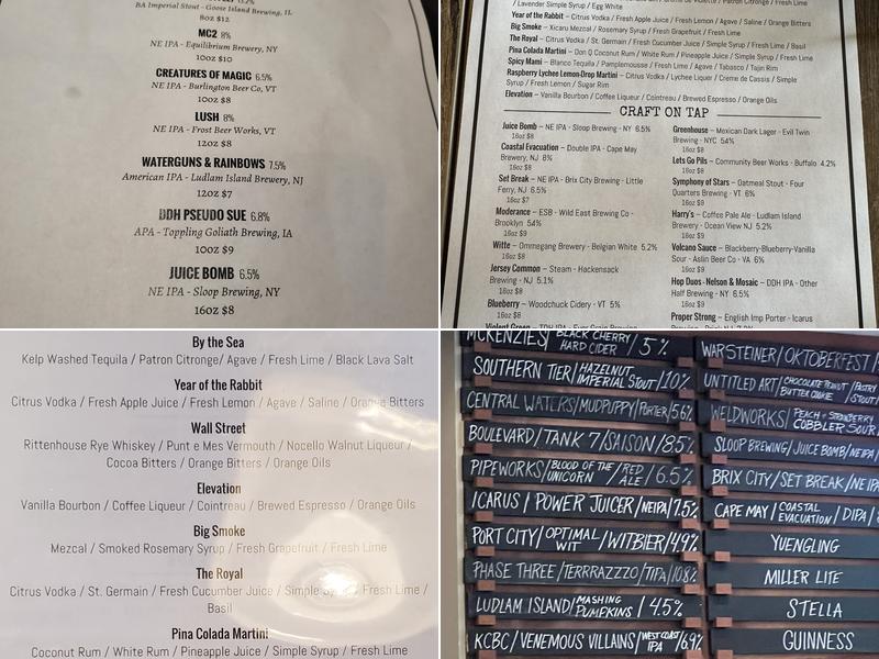 black rabbit saloon Menu