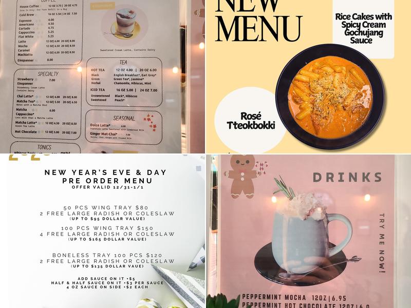 Tasting Notes (Coffee + Chicken) Menu