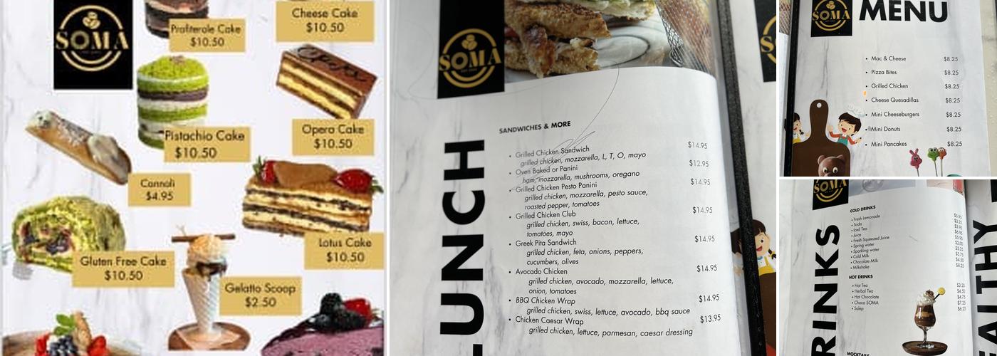 SOMA Cafe & Creperie Menu