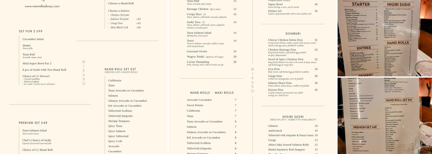 Mikado Menu