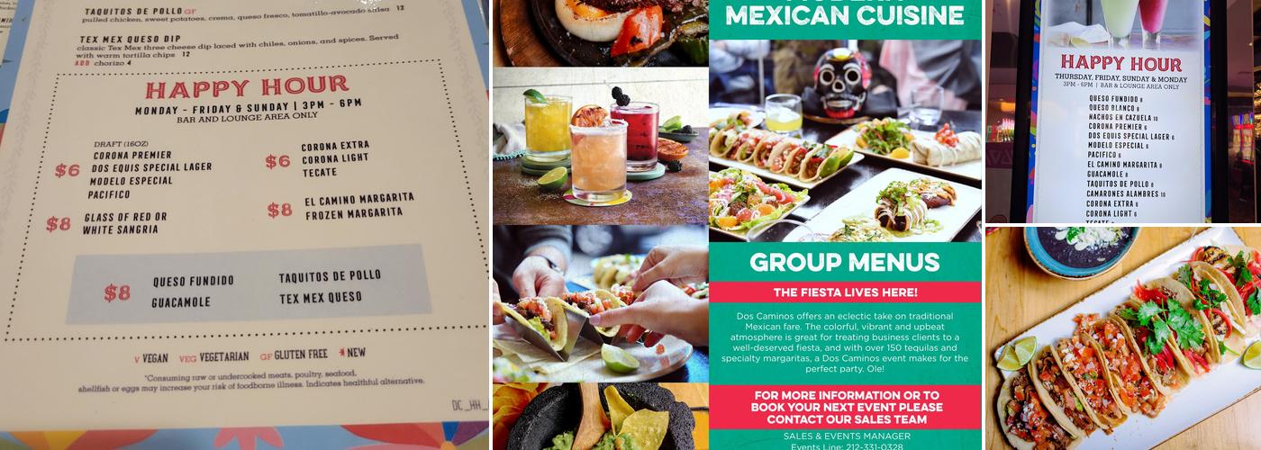 Dos Caminos Menu