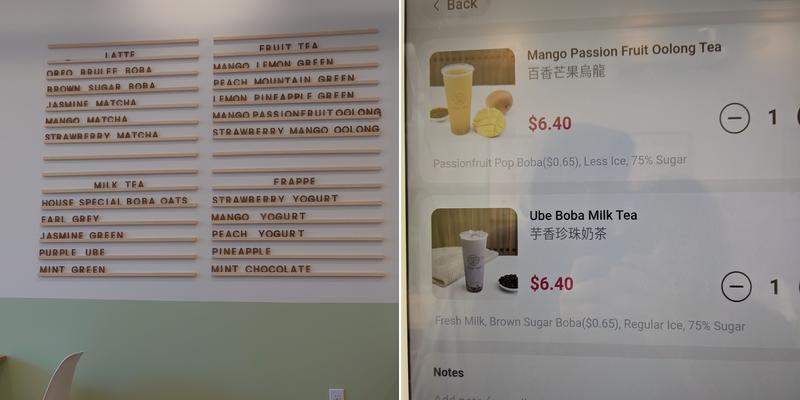 Mon Tea Menu