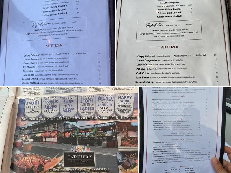 Catcher's Fish House Menu