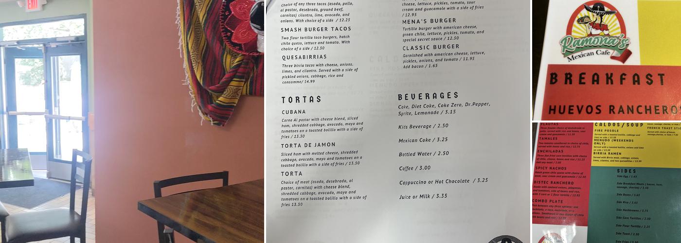 Ramona's Mexican Cafe Menu