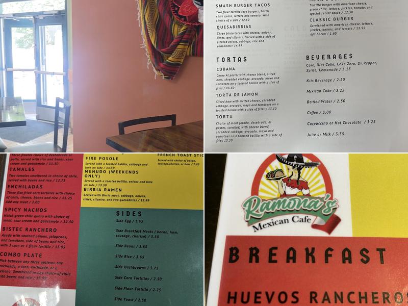 Ramona's Mexican Cafe Menu