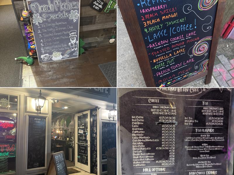 Milano Bean Cafe Menu